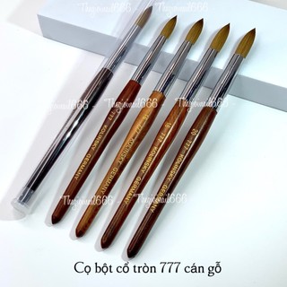 Cọ Đắp Bột Kolinsky Chengsu 777 Cán Gỗ Cao Cấp – Lông Chồn Chuẩn Size S14 S16 S18 S20 Bấm Đầu Sẵn | Thegioinail666