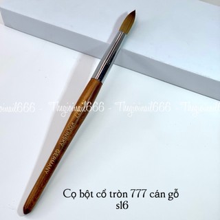 Cọ Đắp Bột Kolinsky Chengsu 777 Cán Gỗ Cao Cấp – Lông Chồn Chuẩn Size S14 S16 S18 S20 Bấm Đầu Sẵn | Thegioinail666