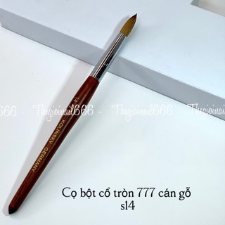 Cọ Đắp Bột Kolinsky Chengsu 777 Cán Gỗ Cao Cấp – Lông Chồn Chuẩn Size S14 S16 S18 S20 Bấm Đầu Sẵn | Thegioinail666