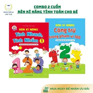 Sách - Combo 2 cuốn rèn kỹ năng - Tính nhanh tính nhẩm và cộng trừ trong phạm vi 100