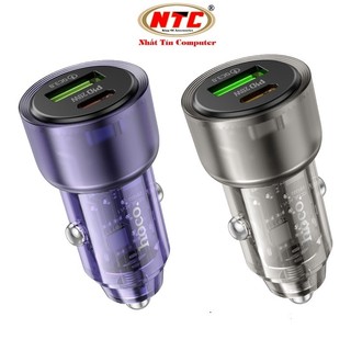 Tẩu sạc ô tô / Cốc sạc xe hơi Hoco Z52 max 38W, USB-A QC3.0 18W và TypeC PD 20W - Phụ Kiện Nhất Tín