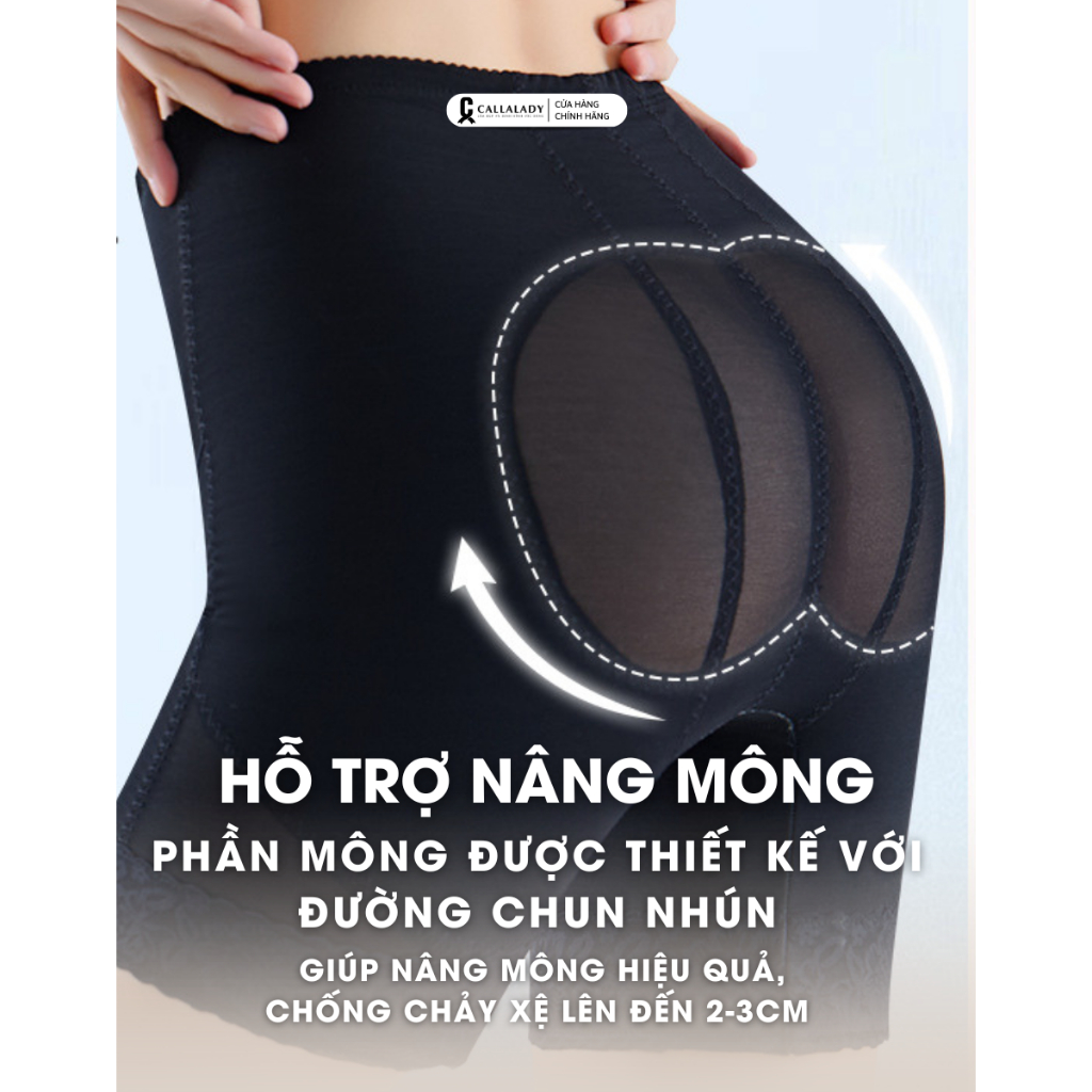 Quần nịt bụng nâng mông Callalady gen bụng dưới cho mẹ sau sinh siết đùi chất liệu vải lưới thông thoáng 31