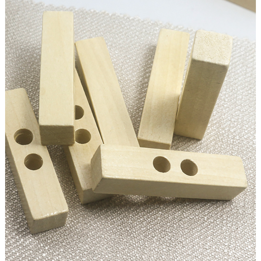 [2 cái] Nút gỗ trụ dài nhiều size