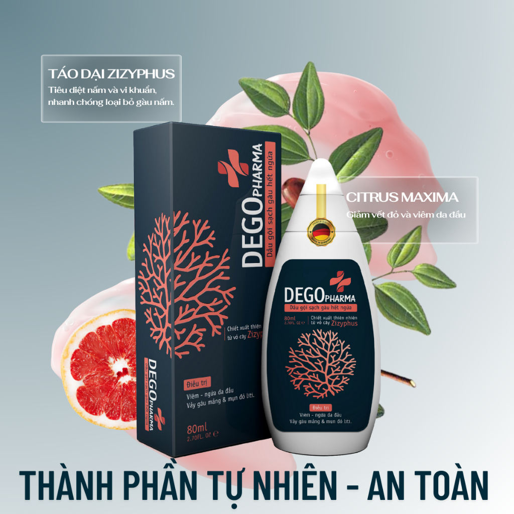 Ảnh Dầu Gội Sạch Gàu Nấm DEGO PHARMA 80ml Dứt Điểm Gàu Ngứa & Nấm Da Đầu Sau 1 Tuần 3