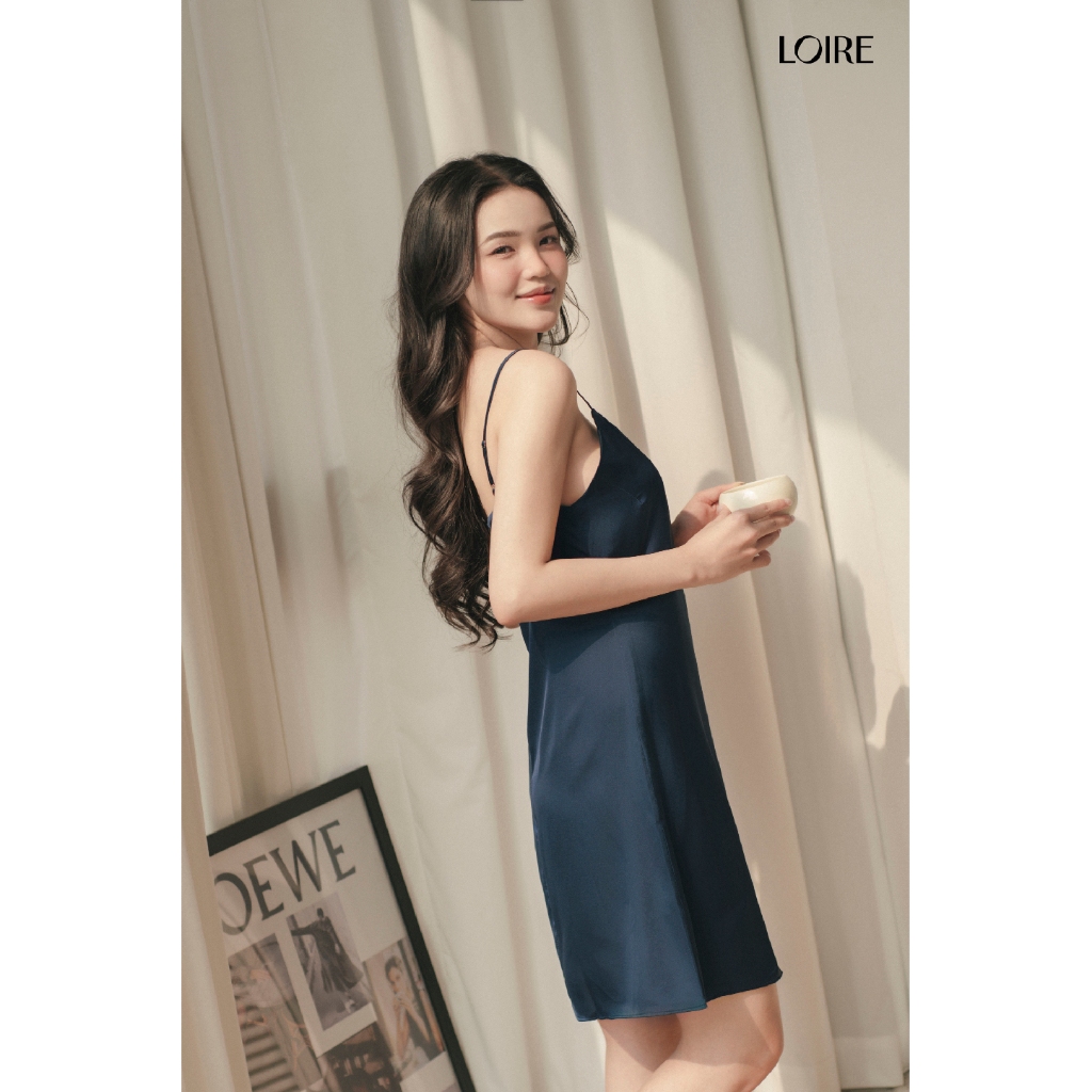 Váy Ngủ Lụa Mềm Mịn Basic Loirechic VNS24