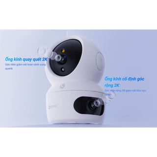 Camera Wifi EZVIZ H7C 8MP -  2 mắt Nhìn 2 Khung- Đàm Thoại 2 Chiều- Có Màu Ban Đêm - Cảnh Báo Chuyển Động