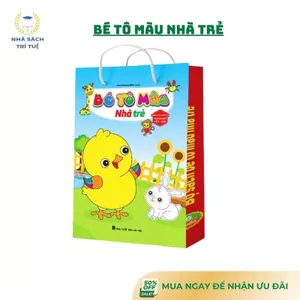 Sách - Bé tô màu nhà trẻ - Song ngữ Việt-Anh dành cho trẻ mầm non (Túi 8 quyển)