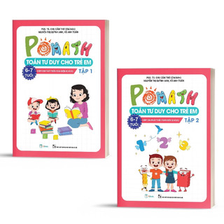 Sách - Combo Pomath - Toán tư duy cho trẻ em 6 – 7 tuổi (Tập 1 + 2) - TKBooks