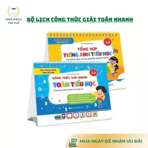 Sách - Bộ lịch công thức giải nhanh toán và tổng hợp kiến thức Tiếng Anh tiểu học (Phiên bản 5.0)