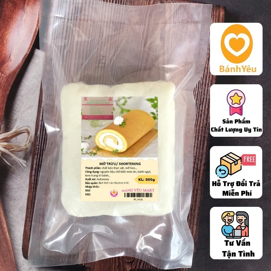 Shortening / Mỡ trừu, Loại 1 AA, (500g/1kg) dùng làm bánh - PLTC