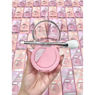 Phấn Má Hồng 3CE BLUSH LIGHTER 2in1 Kèm Bắt Sáng What If Lazy Talk Early Now Beige How  - Bebeau