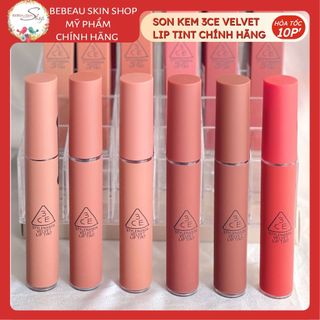 Son kem 3CE Velvet Lip Tint  [ BEBEAU ] Son Kem Lì 3CE Mịn Màng Như Nhung Taupe Speak Up Chính Hãng