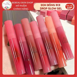 Son 3CE Drop Glow Gel Weekend - Glaze Lip Tint New Motion Tint Bóng Cho Đôi Môi Mọng Nước - Bebeau