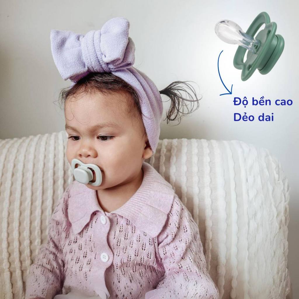 Ảnh b.box Set 2 núm ti silicone mềm mại với công nghệ kháng khuẩn gốc bạc hỗ trợ chỉnh nha cho bé, tặng kèm nắp đậy tiện lợi 2