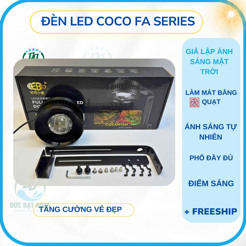 Đèn Led COCO FA Series - Ánh Sáng RGP, đỏ cá k đỏ nước, 50w, 75w, 100w,-cho bể cá thiết kế đẹp 8