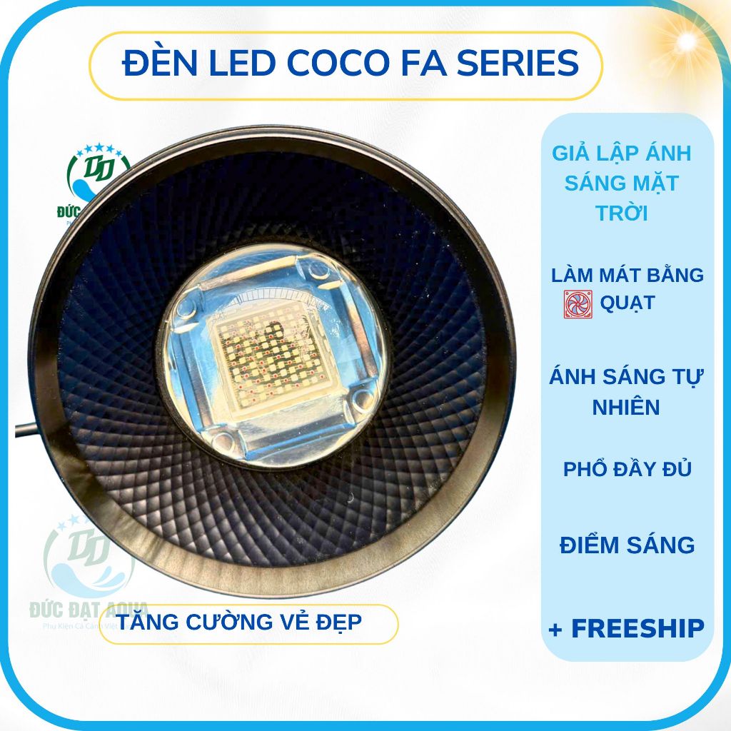 Đèn Led COCO FA Series - Ánh Sáng RGP, đỏ cá k đỏ nước, 50w, 75w, 100w,-cho bể cá thiết kế đẹp 4