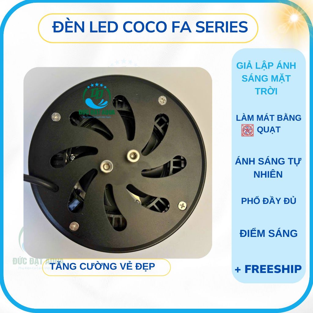 Đèn Led COCO FA Series - Ánh Sáng RGP, đỏ cá k đỏ nước, 50w, 75w, 100w,-cho bể cá thiết kế đẹp 6