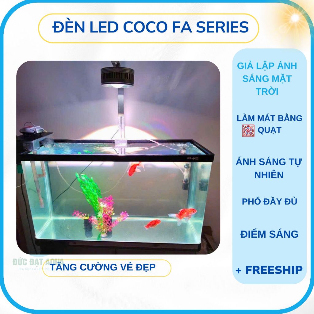 Đèn Led COCO FA Series - Ánh Sáng RGP, đỏ cá k đỏ nước, 50w, 75w, 100w,-cho bể cá thiết kế đẹp 7