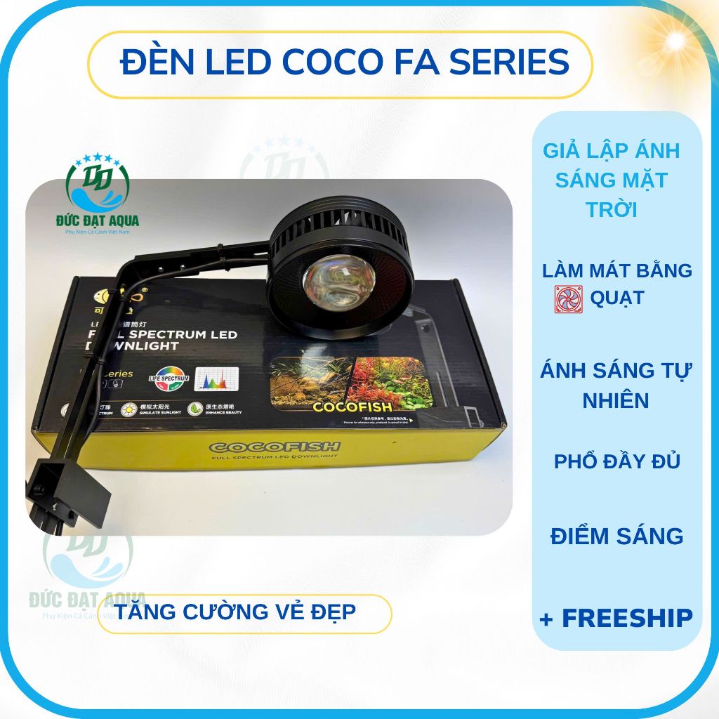 Đèn Led COCO FA Series - Ánh Sáng RGP, đỏ cá k đỏ nước, 50w, 75w, 100w,-cho bể cá thiết kế đẹp 3