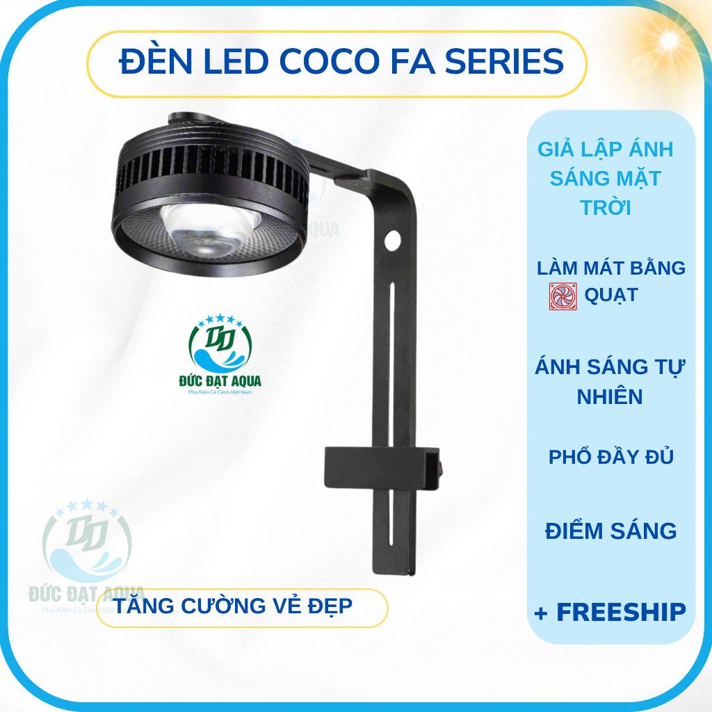 Đèn Led COCO FA Series - Ánh Sáng RGP, đỏ cá k đỏ nước, 50w, 75w, 100w,-cho bể cá thiết kế đẹp