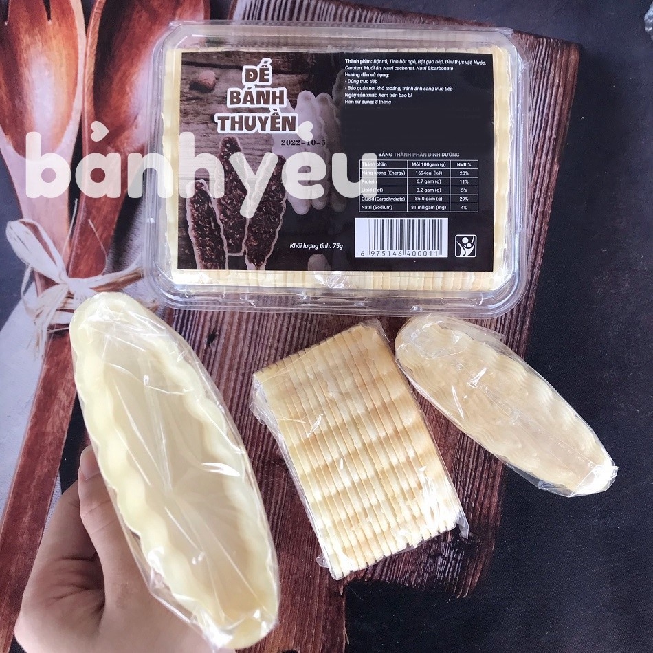 Đế Bánh Thuyền Hộp 60 Cái/ Đế vỏ làm bánh thuyền hạt - NL81
