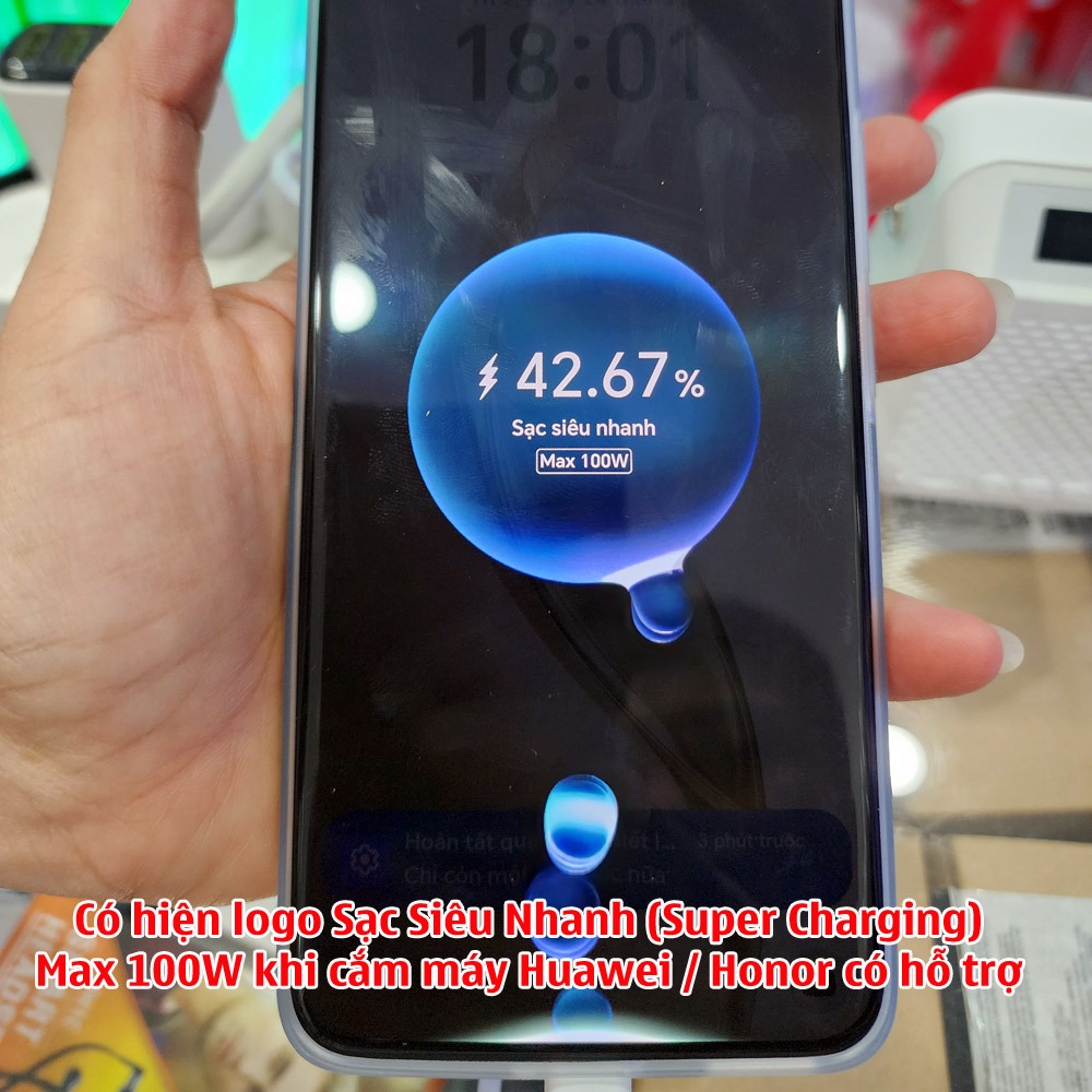 [Chính Hãng-Ảnh Thật] Cáp Sạc Siêu Nhanh 6A Huawei Honor SuperCharge Lõi Màu Cam ZIN Bóc Máy | BigBuy360 - bigbuy360.vn