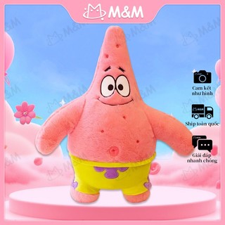 Minlia Patrick ngôi sao đồ chơi nhồi bông trang trí phòng, quà tặng trẻ em dễ thương 90cm