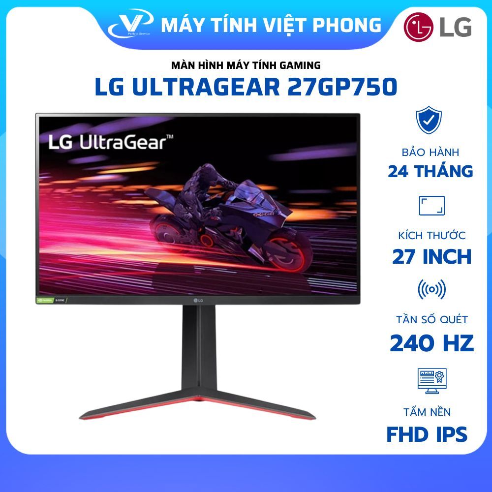 MÀN HÌNH GAMING 240HZ LG ULTRAGEAR 27GP750-B (27 INCH/FHD/IPS