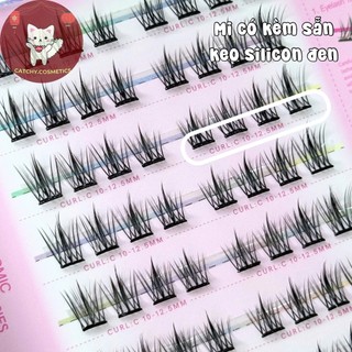 [MLEN DIARY] Mi Giả MLEN DIARY Sẵn Keo, Mi Cụm Anime Sẵn Keo Đen Tự Dính Mềm Mại