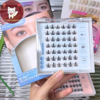 [MLEN DIARY] Mi Giả MLEN DIARY Sẵn Keo, Mi Cụm Anime Sẵn Keo Đen Tự Dính Mềm Mại