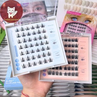 [MLEN DIARY] Mi Giả MLEN DIARY Sẵn Keo, Mi Cụm Anime Sẵn Keo Đen Tự Dính Mềm Mại