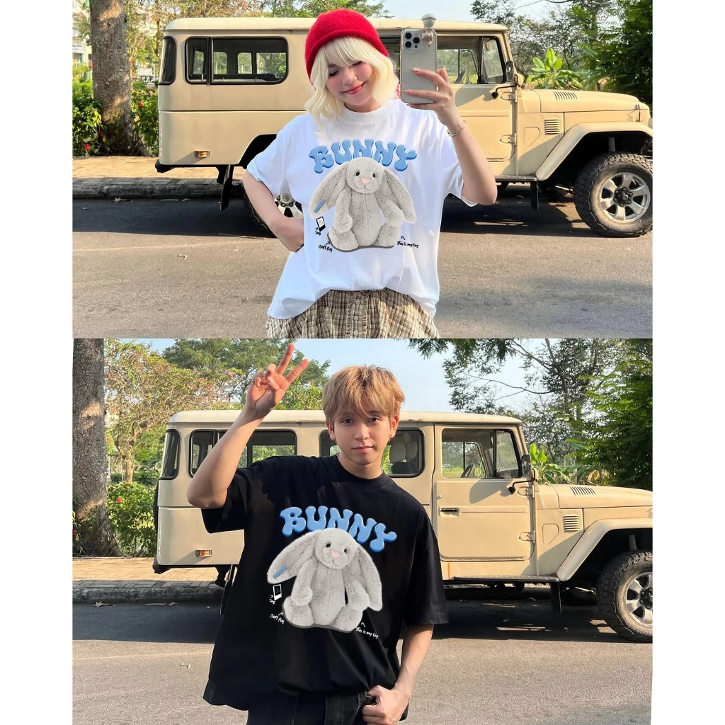 Áo Thun Unisex Tay Lỡ CARADLA Cotton Mềm Mịn Co Dãn Thoáng Mát Form Rộng thumbnail 4