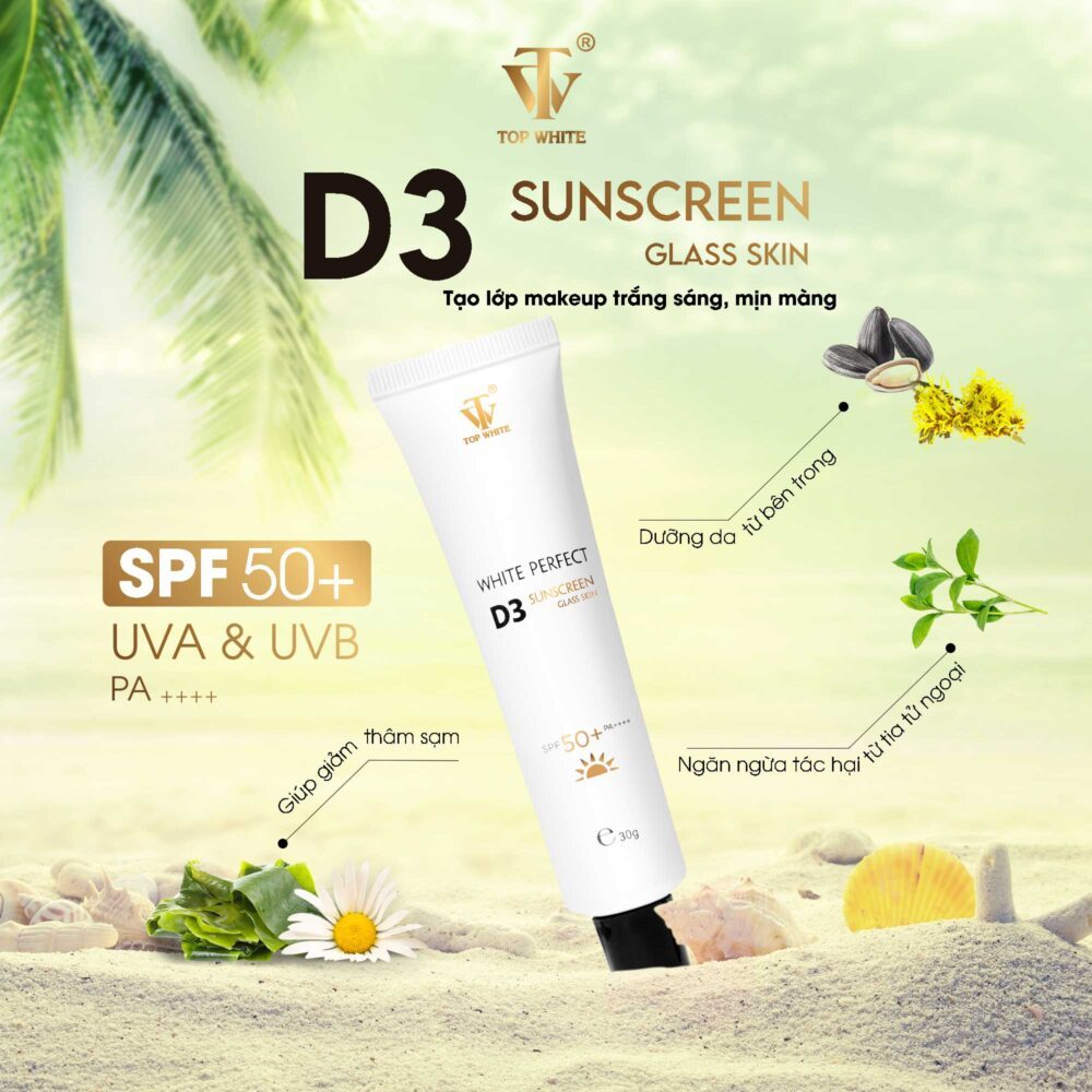 Kem chống nắng Top White- White Perfect D3 Sunscreen Glass Skin