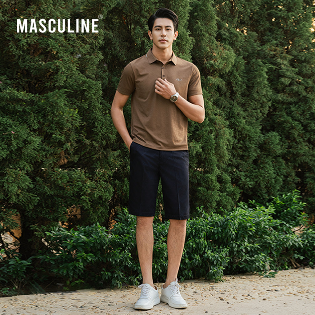 Áo polo nam cao cấp MASCULINE MPL55 Dáng Regular Fit co giãn mềm mại thoáng mát bền màu