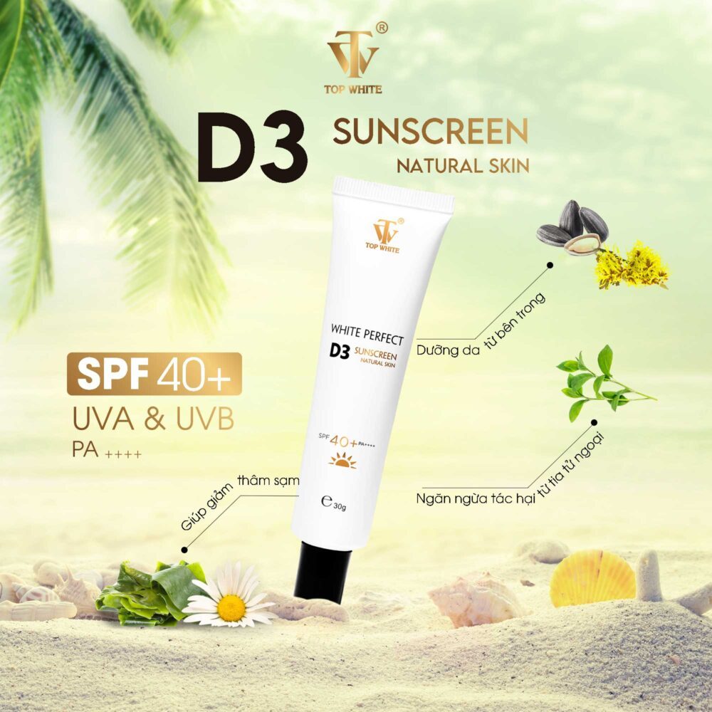Kem chống nắng Top White- White Perfect D3 Sunscreen Natural Skin