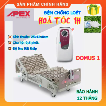 (HoảTốc1h) Đệm chống loét Domus 1 Wellell APEX cao cấp - Nệm hơi chống loét cho người bệnh - Đệm hơi chính hãng
