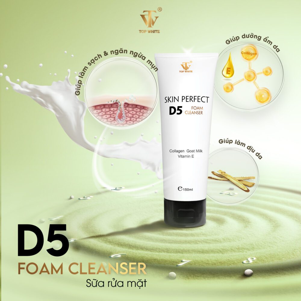 Sữa rửa mặt ngăn ngừa mụn Skin Perfect D5 Top White