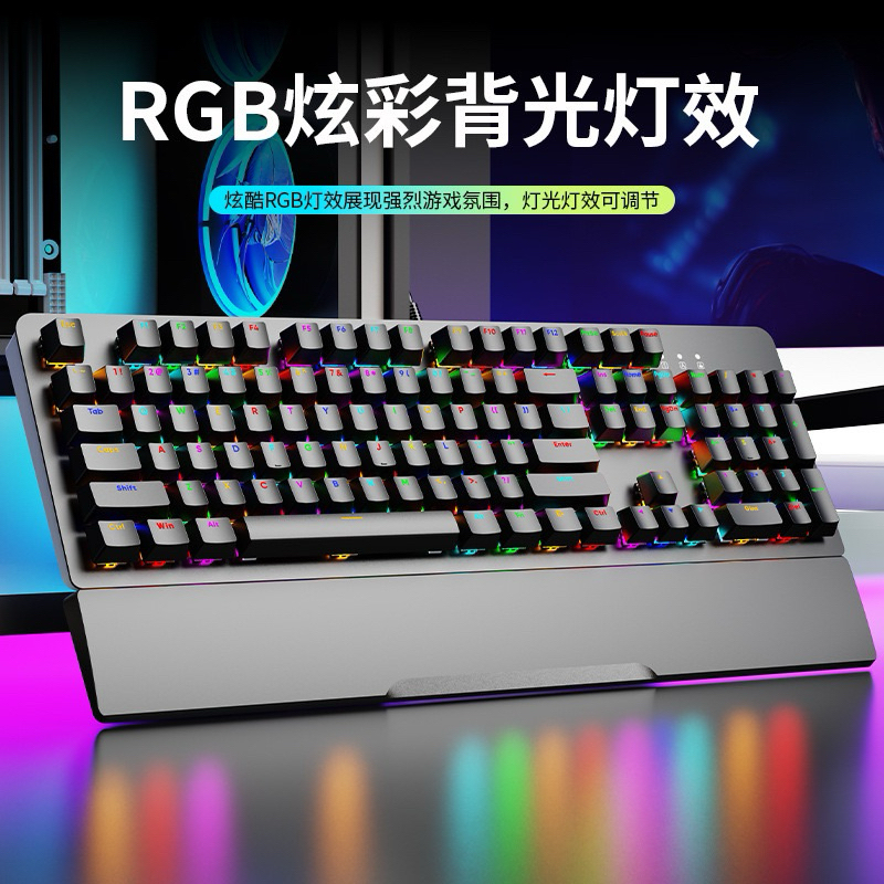 Bàn phím cơ Gamming  AK104 | LED RGB | Tặng kèm kê tay tháo rời  | Khung kim loại  | Stab được căn chỉnh sẵn | Hotswap | BigBuy360 - bigbuy360.vn