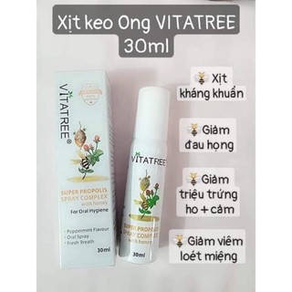Xịt keo ong Vitatree 25ml, Vitatree Super Propolis Spray complex with Honey Úc - CÔ THƯ MARKET