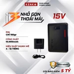 Bộ phụ kiện pin quạt siêu nhỏ gọn gắn áo điều hòa chống nắng KENKO i3 15V 10.000mah, BH 12 tháng — ảnh 5