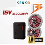 Bộ phụ kiện pin quạt siêu nhỏ gọn gắn áo điều hòa chống nắng KENKO i3 15V 10.000mah, BH 12 tháng — ảnh 2
