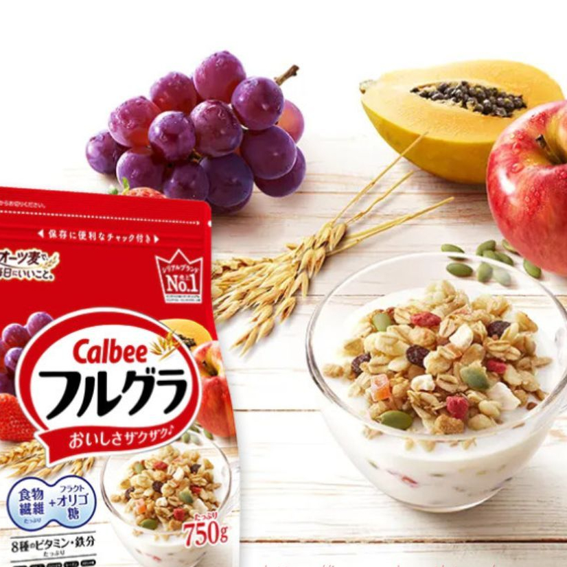Ảnh Ngũ Cốc Trái Cây Calbee, ngũ cốc hoa quả sấy nội địa Nhật Bản 550g - 700g 4