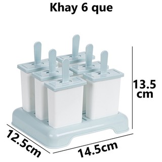 Khuôn làm kem hình vuông tiện dụng nhựa an toàn cao cấp