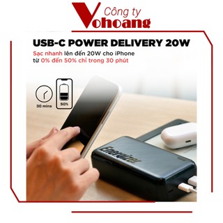 [USA] Energizer UE20055PQ Sạc dự phòng 20000mAh Sạc Nhanh PD QC
