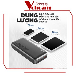 [USA] Energizer UE20055PQ Sạc dự phòng 20000mAh Sạc Nhanh PD QC