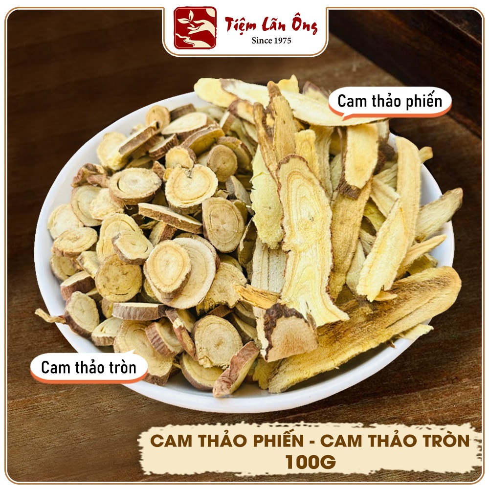 Cam thảo khô 100g, thái lát, trà cam thảo bắc, vị ngọt, hỗ trợ giảm ho, thanh nhiệt - Tiệm Lãn Ông