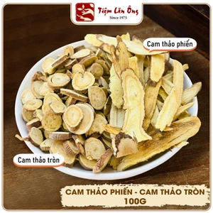 Cam thảo khô 100g, thái lát, trà cam thảo bắc, vị ngọt, hỗ trợ giảm ho, thanh nhiệt - Tiệm Lãn Ông
