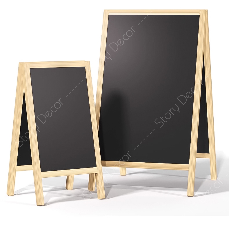 Bảng Menu Gỗ Đứng Chữ A  Bảng Viết Phấn Đứng Hai Mặt