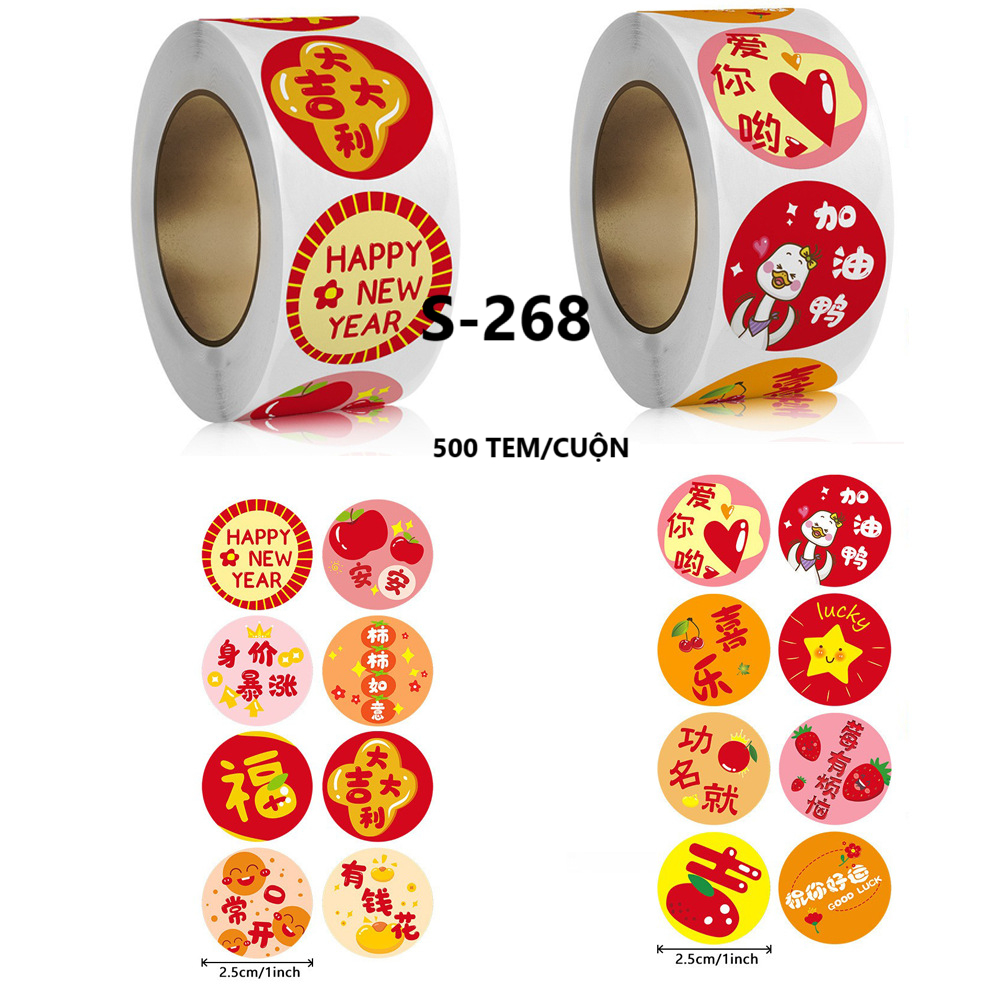 TEM TẾT_Mẫu 2026_ Tem cuộn chữ 