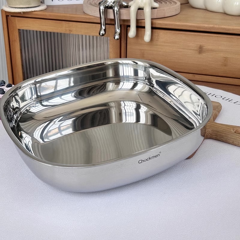 Khay Chockmen 24cm, Khay Vuông Kiêm Chảo Nấu Được Tất Cả Bếp CKM164